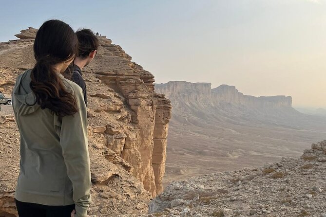Edge Of The World Trip (Private Trip) - Tuwaiq Escarpment viewpoint: dried rivers, camels, and the caravan-route feeling