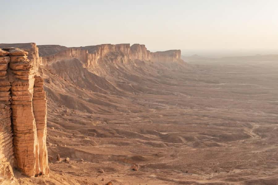 Riyadh: Edge Of The World Tour - Jabal Fihrayn viewpoint: the moment the horizon feels close
